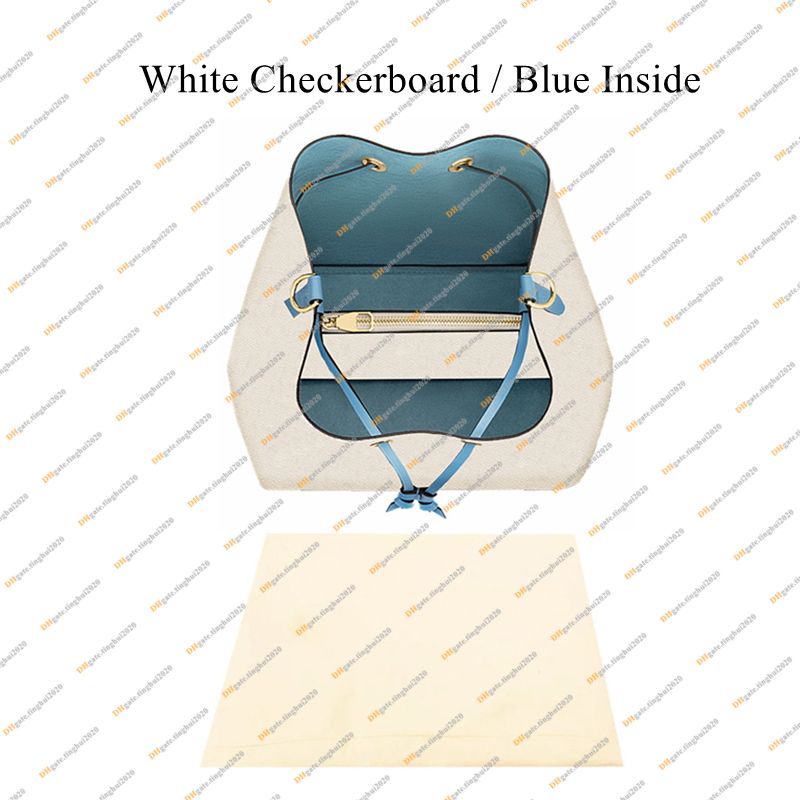 White Checkerboard & Blue Inside