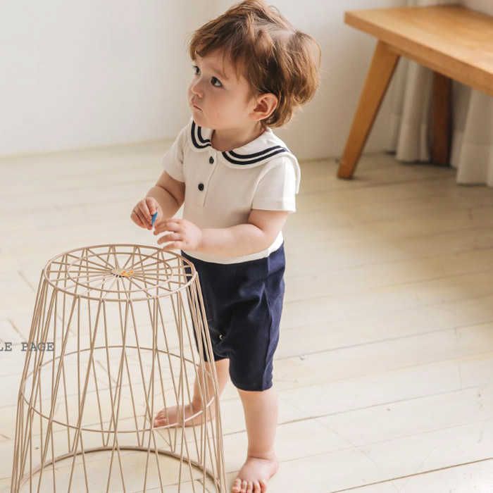 Boys White Romper