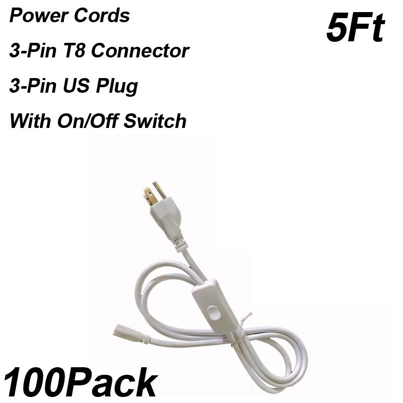 5Ft 3-Pin Power Cords With Switch