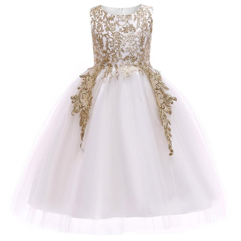 Acquistare Abiti Da Ragazza Abiti Da Neonata Golden Filo Doro Ricamo  Elegante Vestito Da Partito Bambini Bambini Bambino Vestiti Di Natale  Economico | Consegna Veloce E Qualità | It.Dhgate