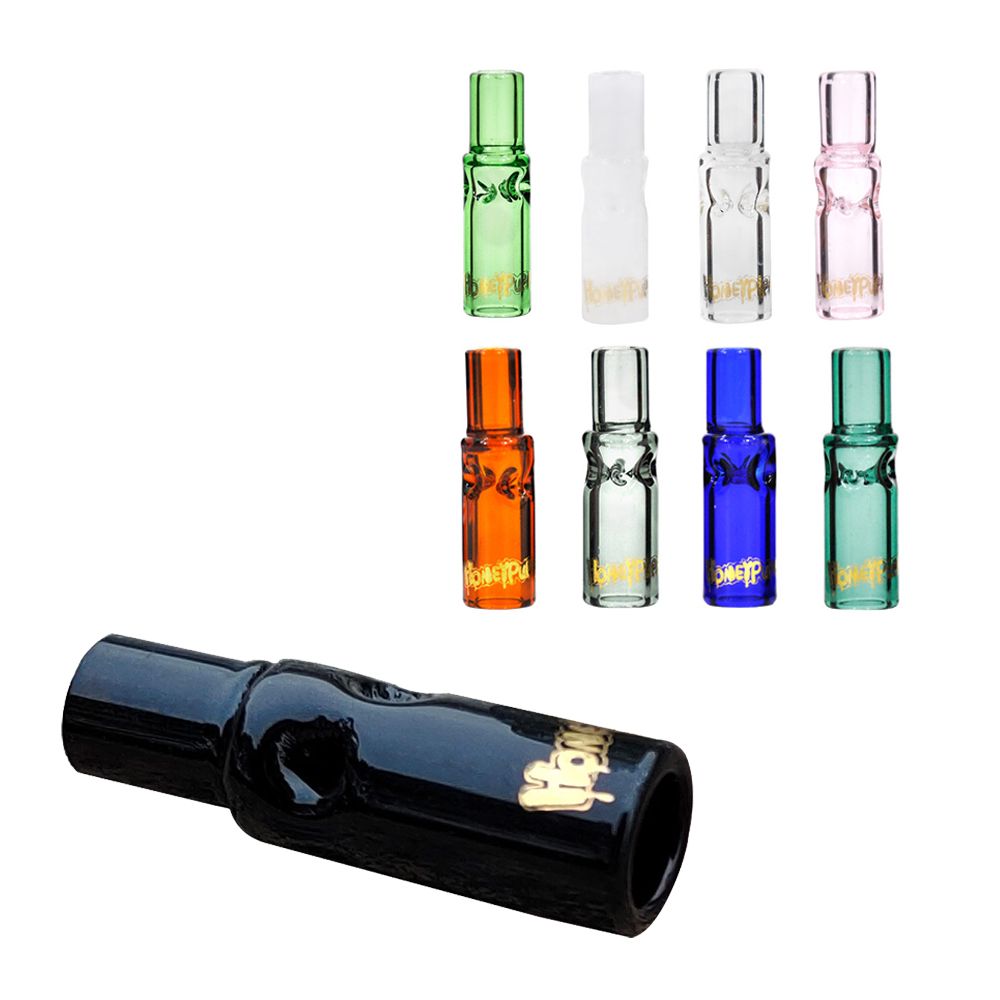 2021 HONEYPUFF Reusable Smoking Glass Filter Tip Mouthpieces For Pre Rolled Rolling Cones 35MM