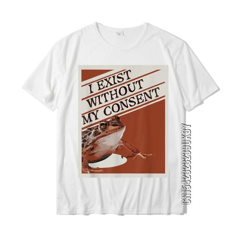 Sin Mi Consentimiento Frog Funny Surreal Surreal Deme Me Irl Camiseta Tops Tops Camisetas Impresión Prevaleciente Hombre De Algodón Tshirts Casual 220309 De 5,44 € | DHgate