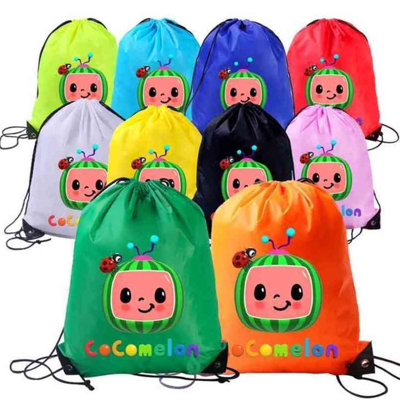 Kids Cocomelon Cartoon Drawstring Bag Tiktok New Children Backpacks Anime  Shoulder Bags Travel Shopping Beach Book Pack Lunch Totes Organizer G49KR7J