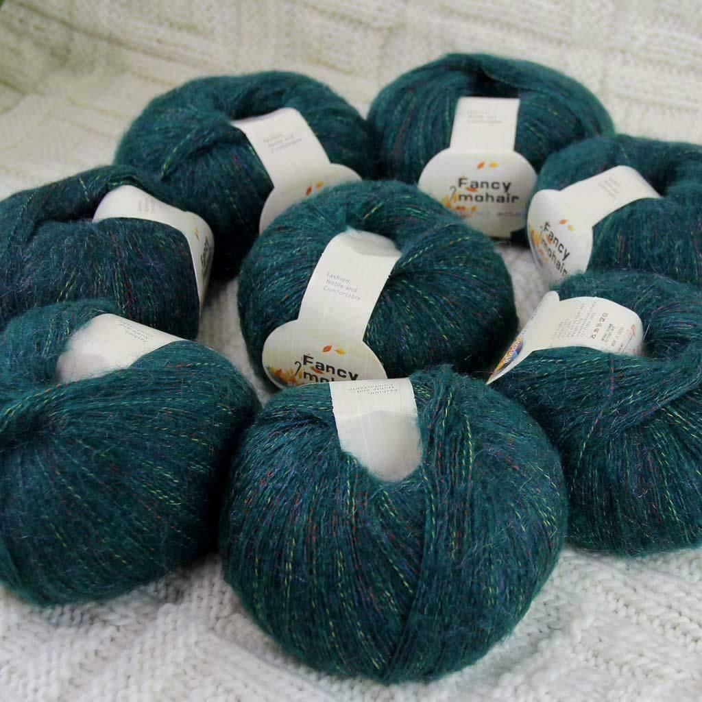 Sale DIY 8Ballsx50g Soft Cashmere Wool Colorful Rainbow Shawl Hand Knit Yarn 14