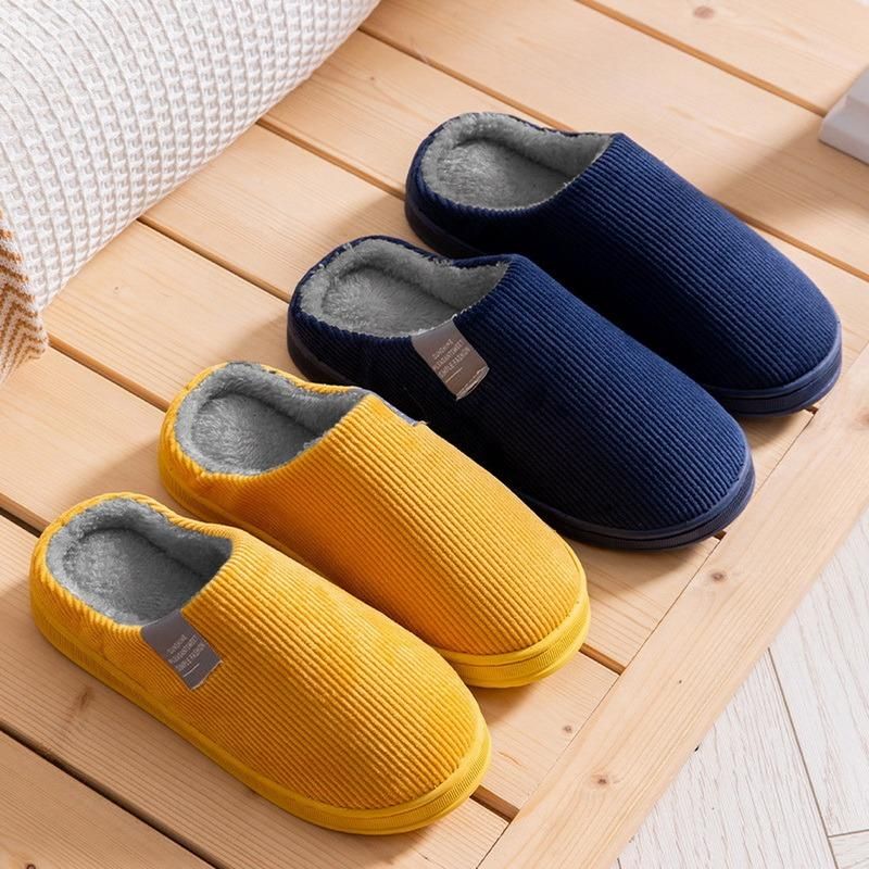 YVWTUC Womens Square House Shoes Warm Autumn and Winter Thick Cotton Slippers 