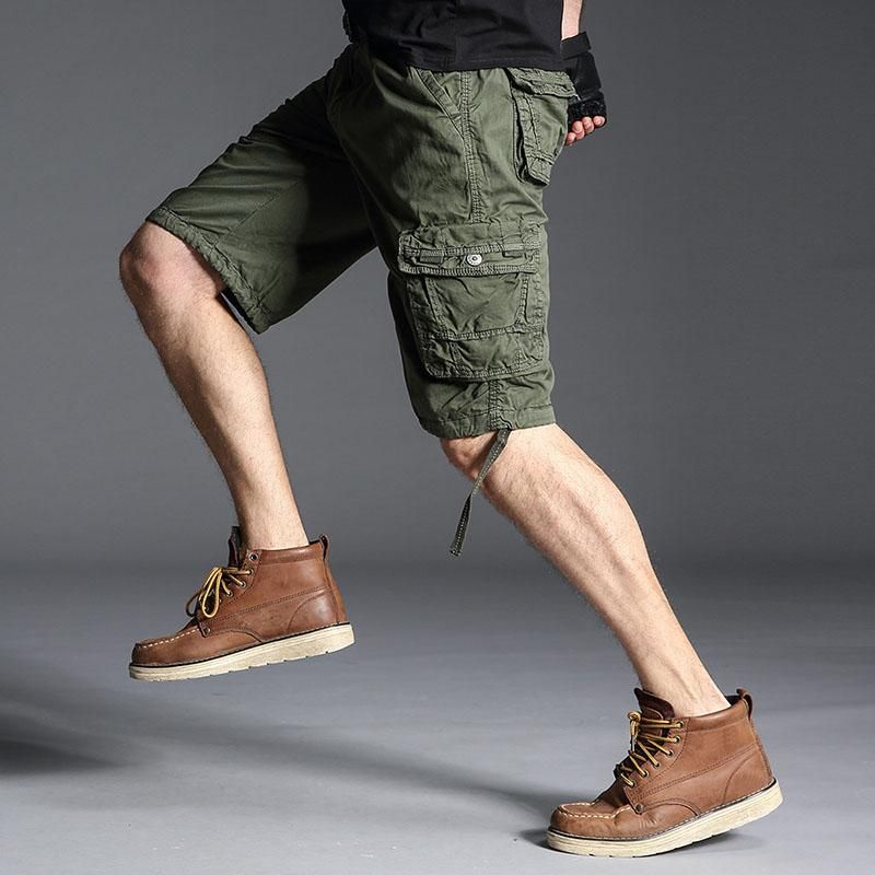 Mens Chino Shorts Roll Up Cotton Summer Half Pant Casual Jeans Cargo Combat AW19 