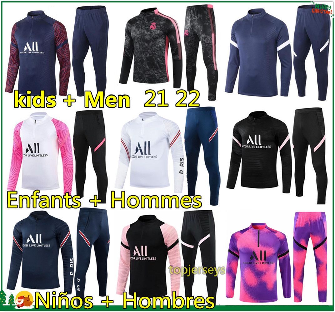 Grosshandel 2022 Psg Real Madrid Kinder Manner Fussball Trainingsanzug Fussball Trainingsanzug 2021 21 22 Fussball Trainingsanzug Von Topjerseys666 26 25 Auf De Dhgate Com Dhgate