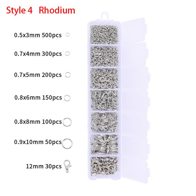 Color:Style4 Rhodium&Size:Box 3.3x15.5cm