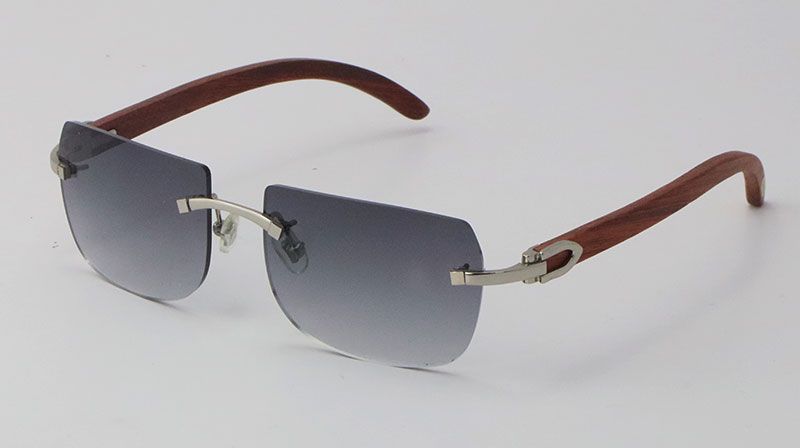 Wood Silver Gray Lens