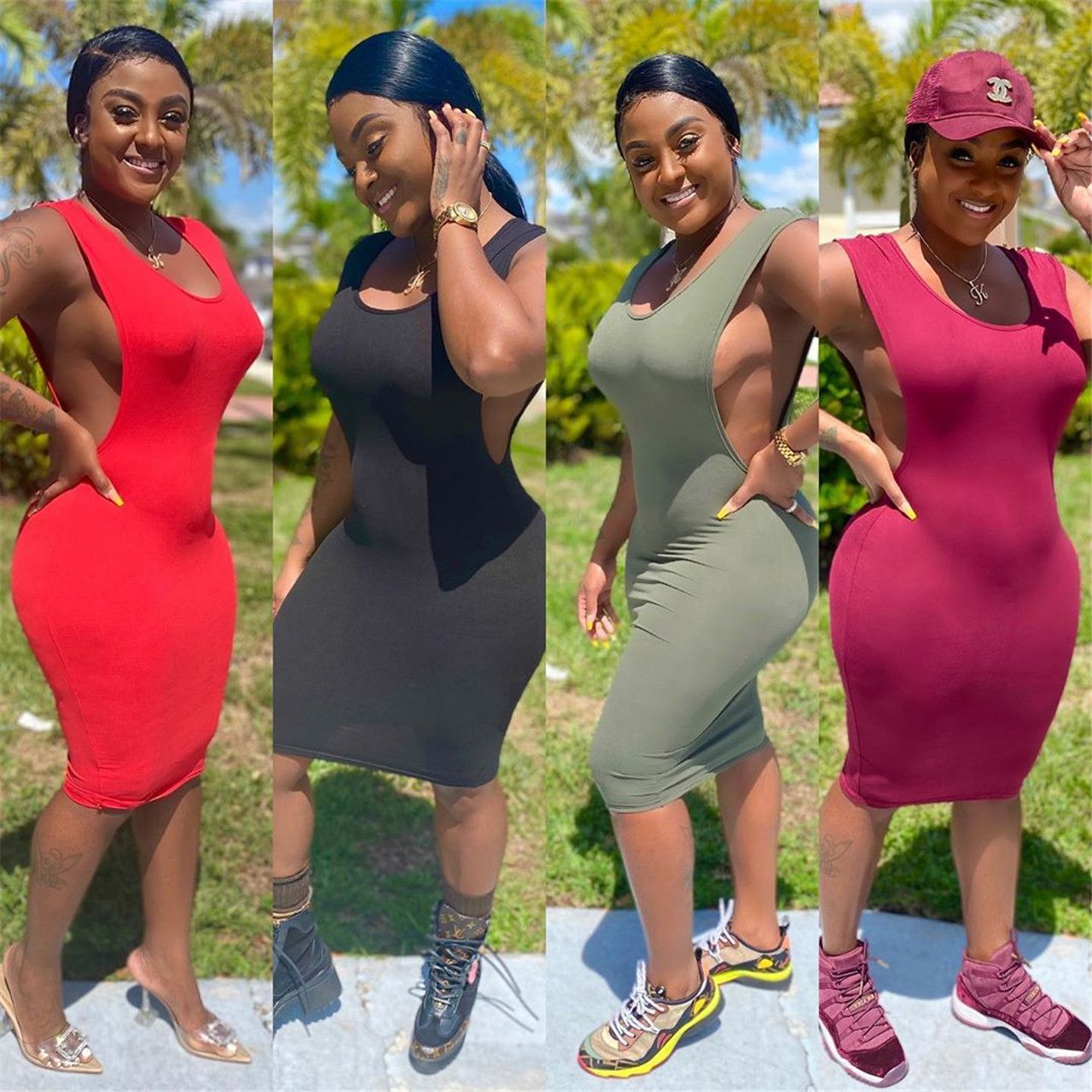 Vestido De Mujer De Talla Grande Chaleco De Verano Sin Manga Vestido De Mujer De Talla Grande Chaleco De Verano Sin Manga