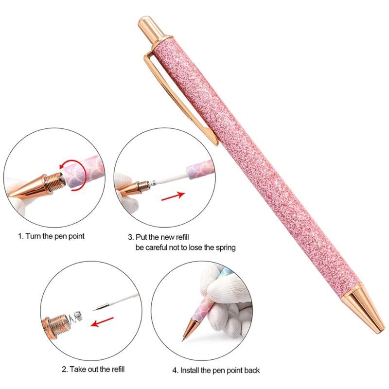 Wholesale Ballpoint Pens 594F 2 Kit Cute Glitter Pin Pen Weeding Tool  Precision Needle Air Release Retractable Tint Reusable7668288 From Kihh,  $23.72