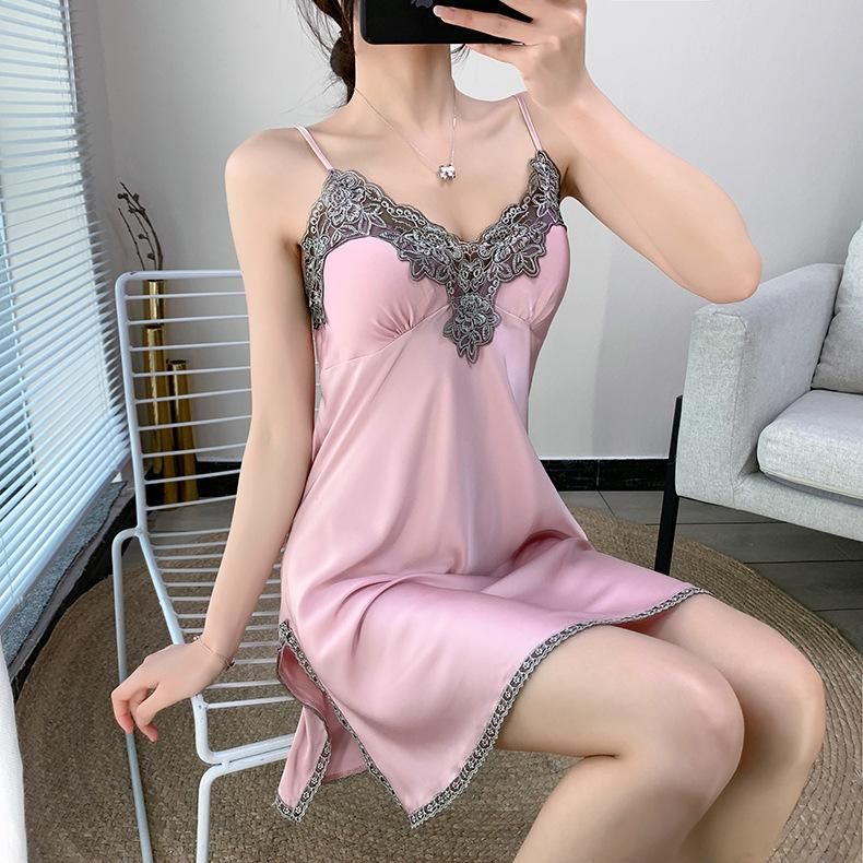 Womens Sleepwear Pink Full Slip 