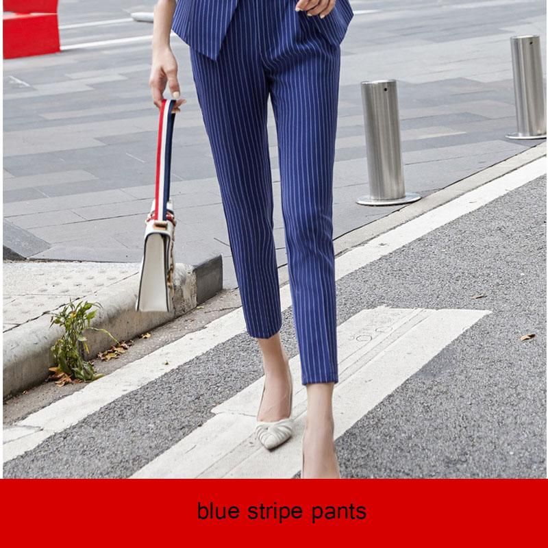 blue stripe pants