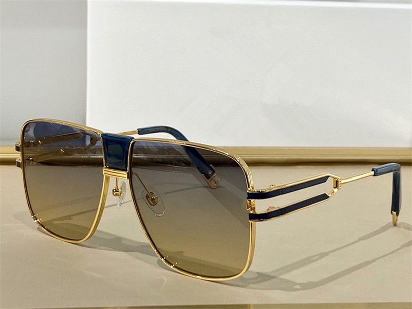 Gold Frame Tea Gradient Blue Lens