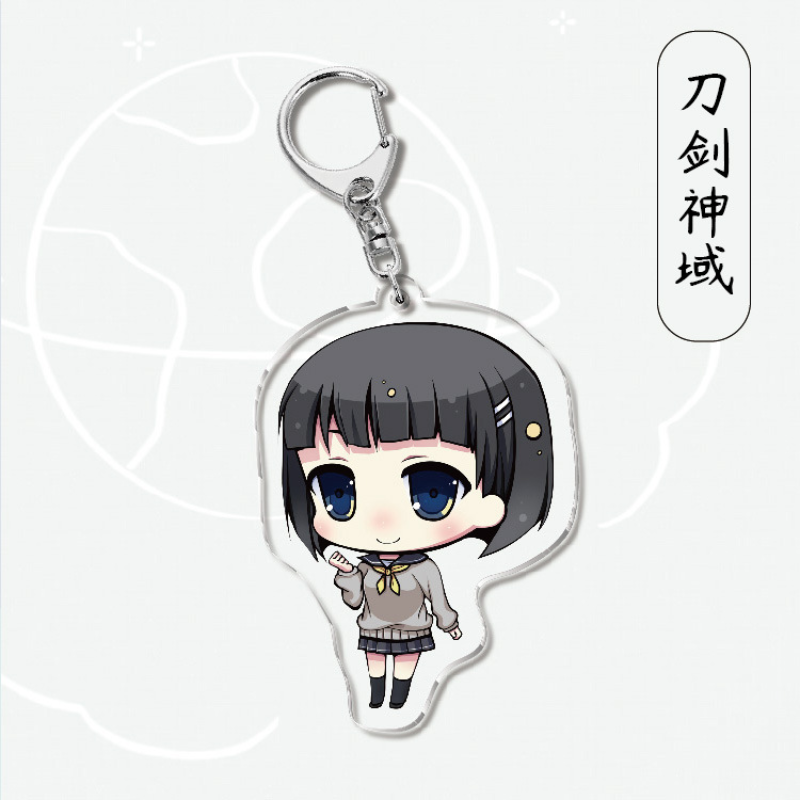 Sword Art Online Key Chain Man Acrylic Cute Funny Game Key Ring Woman Kids Keyring Girls Sword Art Online Key Chain Man Acrylic Cute Funny Game Key Ring Woman Kids Keyring Girls