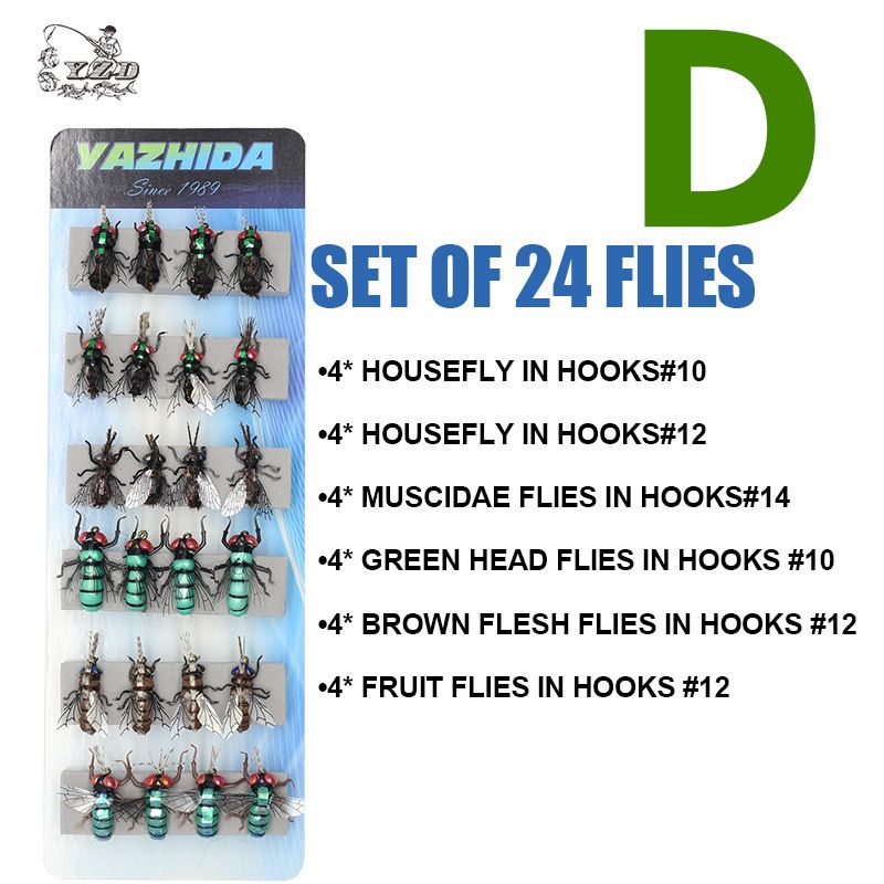 d Set of 24 Flies