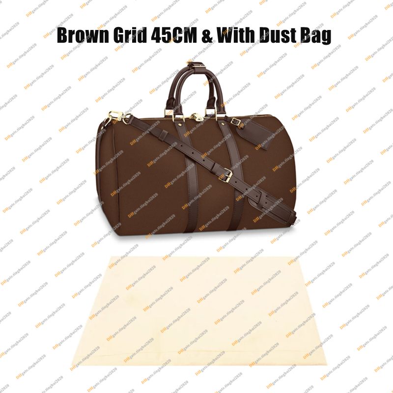 45 cm brown grid