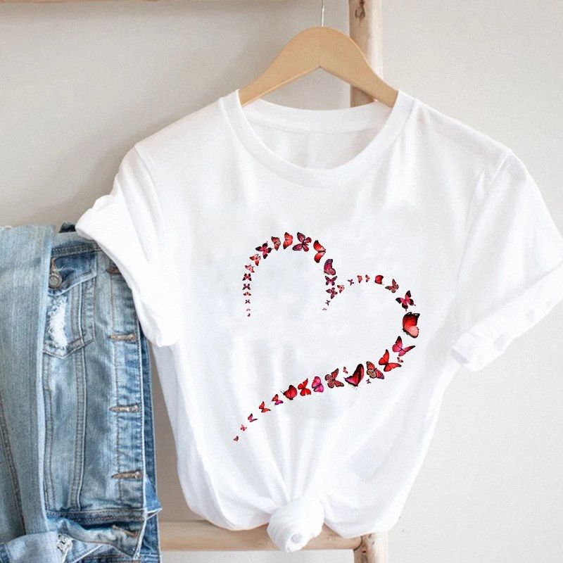 Compra Impresión De Mujeres Butterfly 90s Dulce Amor Kawaii Día De San  Valentín Ropa De Moda Impresión Tee Top Tshirt Femenina Gráfica Camiseta  M3UQ # Barato | Entrega Rápida Y Calidad | Es.Dhgate