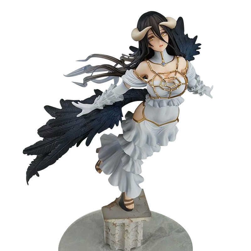 Overlord anime figures 29cm albedo Black angel wings sexy girl figure PVC  action figure Adult Collection Model Toys Doll Gift Q0722