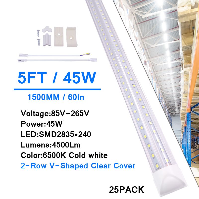 5FT 45W V-format klart lock