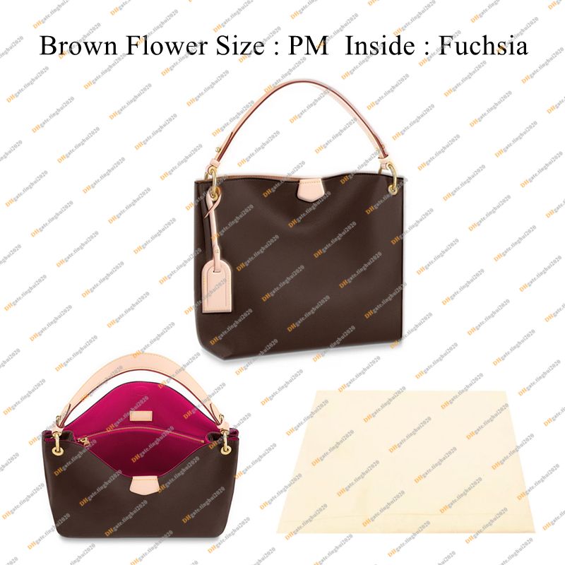 PM Brown Flower / Inner Fuchsia