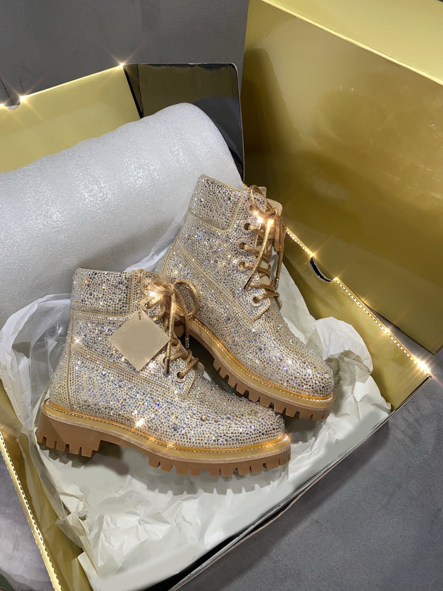 Botas impermeables Diamante Mujeres Brillantes Hombres Deportes Deportes de Invierno Zapatillas resbalones hombre