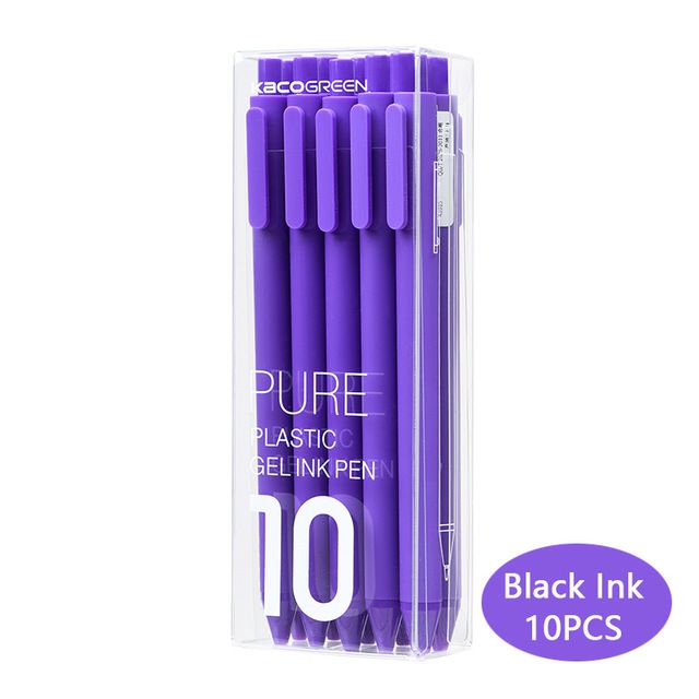 10個の紫色のペン