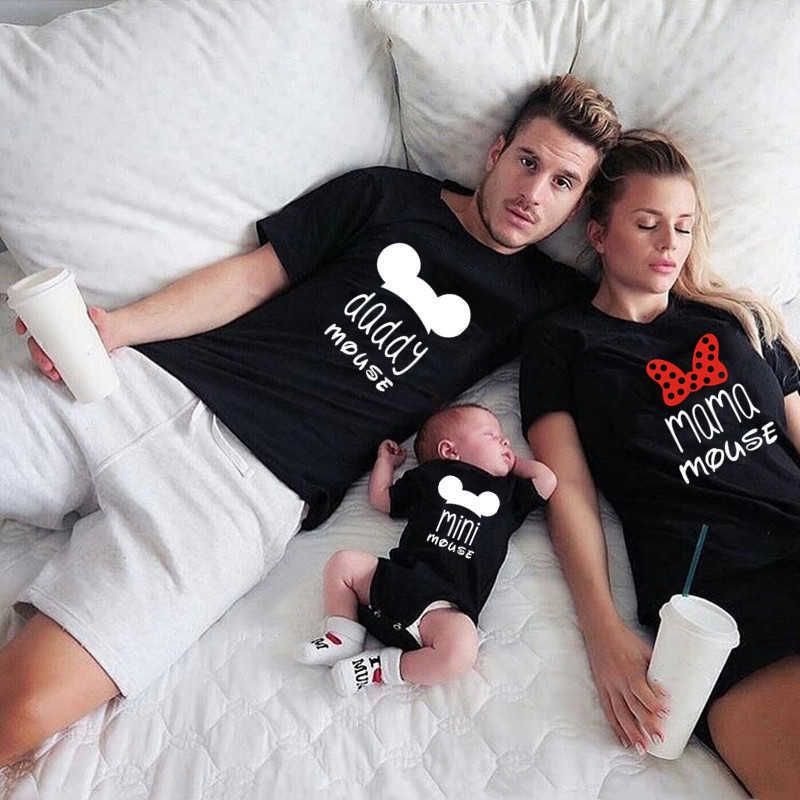 Papa Mama Y Yo Familia Matching Tshirt Mini Raton Dibujos Animados Mama Bebe Body Body Padre Hurno Madre Hija Empareja Trajes X0712 De 2 08 Dhgate