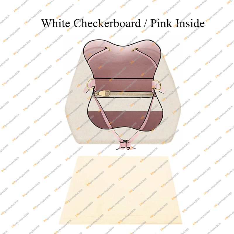 White Checkerboard & Pink Inside