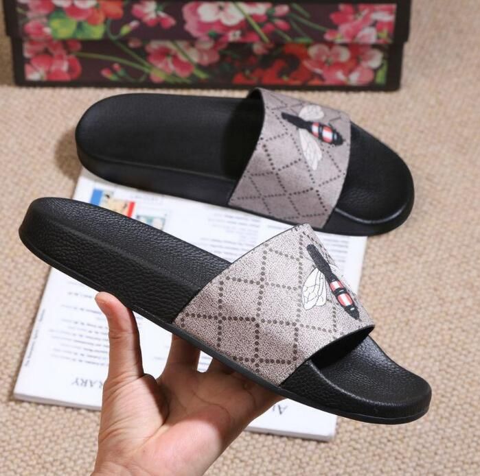 2021 Slipper Designer Mannen Vrouwen Sandalen Met Juiste Bloembak Stof Tas  Schoenen Slang Print Glijzomer Brede Platte Slipper Maat US11 Van  Fashionshoes105, 32,23 € |DHgate