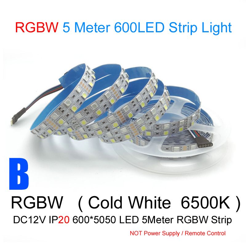 B-IP20 RGBW（6500Kコールドホワイト）5M / 600LED