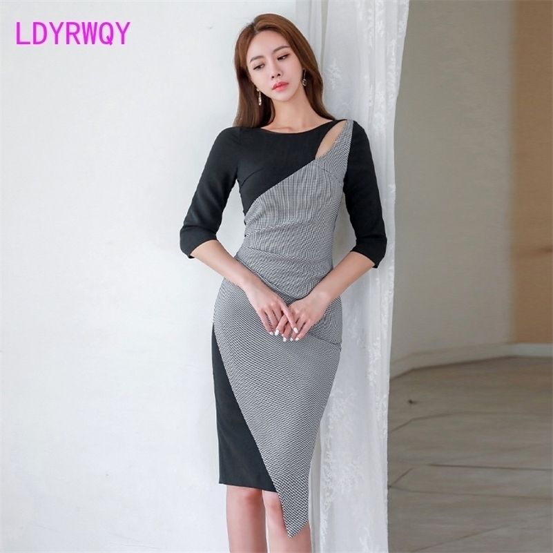 Vestido De Mujer Otoño E Invierno Temperamento Con Cuello En Vestido De Mujer Otoño E Invierno Temperamento Con Cuello En