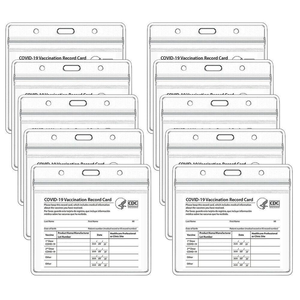 Protector De Tarjeta De Vacuna Cdc 4 X 3 Pulgadas Paquete D Protector De Tarjeta De Vacuna Cdc 4 X 3 Pulgadas Paquete D