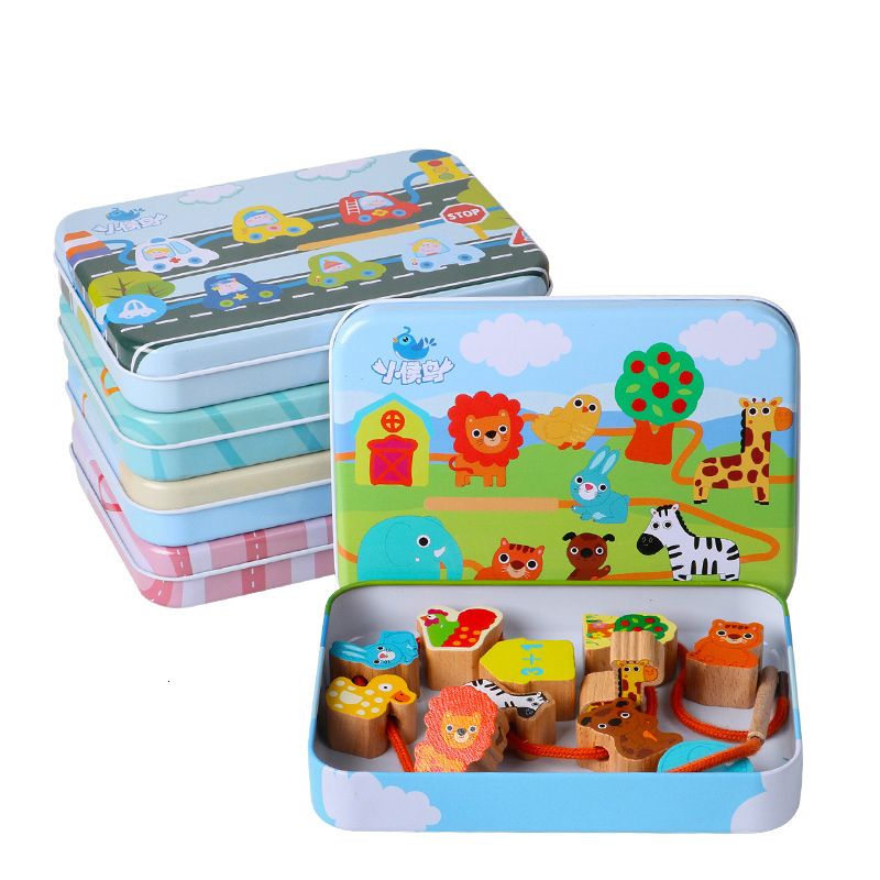 Acheter Blocs Logwood Jouets Bebe Bricolage Jouet Dessin Anime Fruit Animal Filetage Des Perles En Bois Monterssiori Educatif Pour Enfants 10 De 15 92 Du Trading6 Fr Dhgate Com