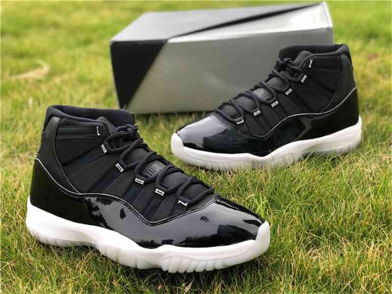 Authentic 11 Jubilee 25th Anniversary 11S Black Clear White Metallic Silver  Real Carbon Fiber Mens Shoes Sneakers With Original Box From Luckforme,  $130.16