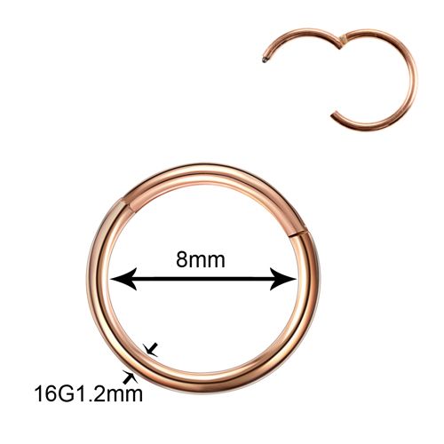 ローズゴールド1.2x8mm