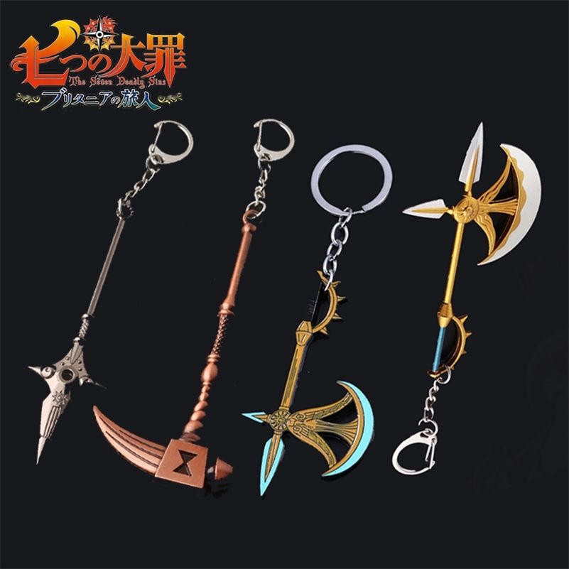 Venta Al Por Mayor Los Siete Pecados Mortales Serie Llavero De Armas Nanatsu No Escanor Hacha Hammer Llavero Hombres Accesorios Para Automóviles 210410 De 3,34 € | DHgate