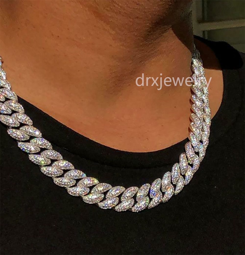 Mens 12MM Miami Cuban Bubble Link Chain 