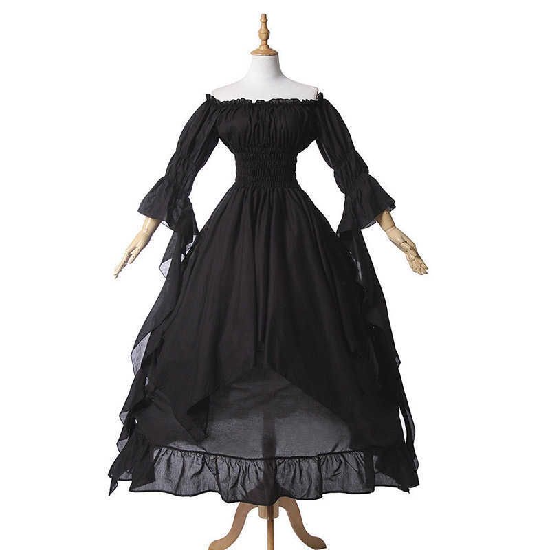Svart gotisk klänning