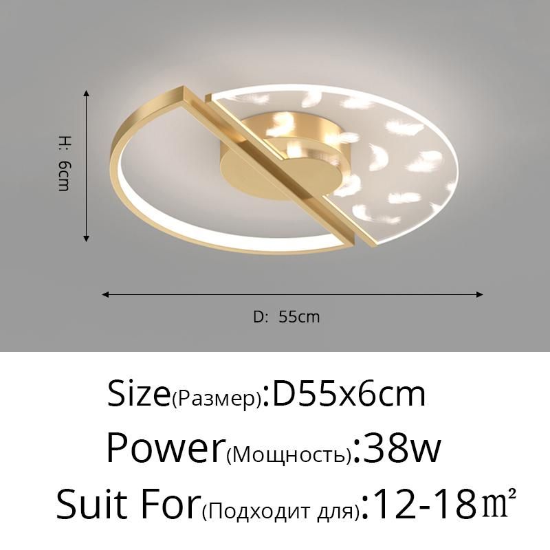 Gold D55cm Brightness Dimmable
