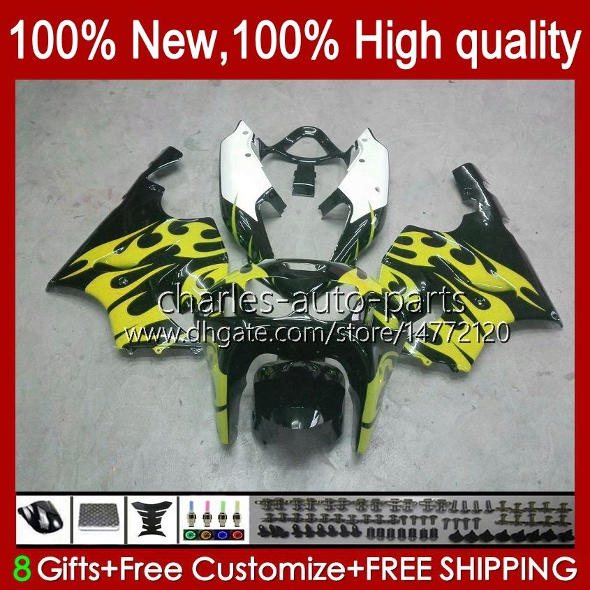 OEM yellow flames new Body For KAWASAKI NINJA ZX7R ZX750 1996 1997 