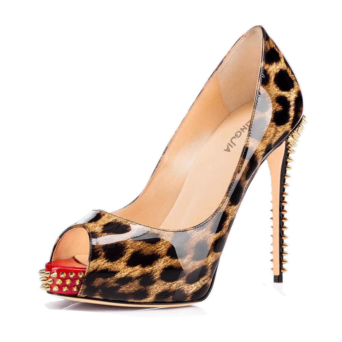 Starfly Sandalias Dianette marr\u00f3n-negro estampado de leopardo look casual Zapatos Sandalias Sandalias Dianette 