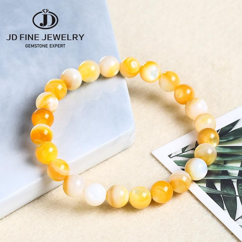 Yellow Pearl Shell 6mm