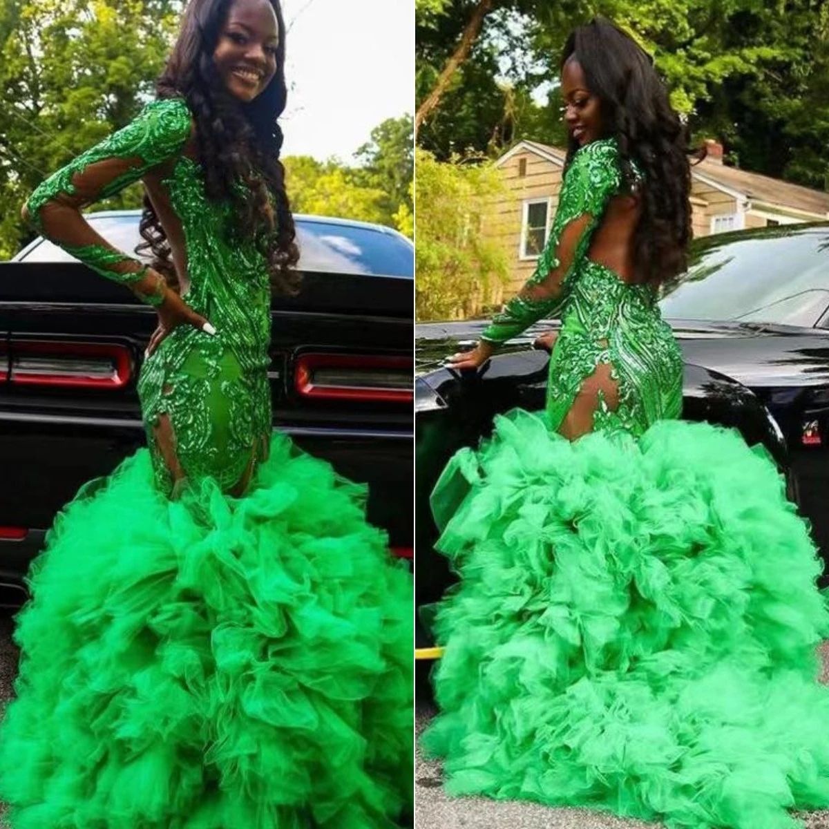 2021 Mermaid Arabic Women Prom Dresses 