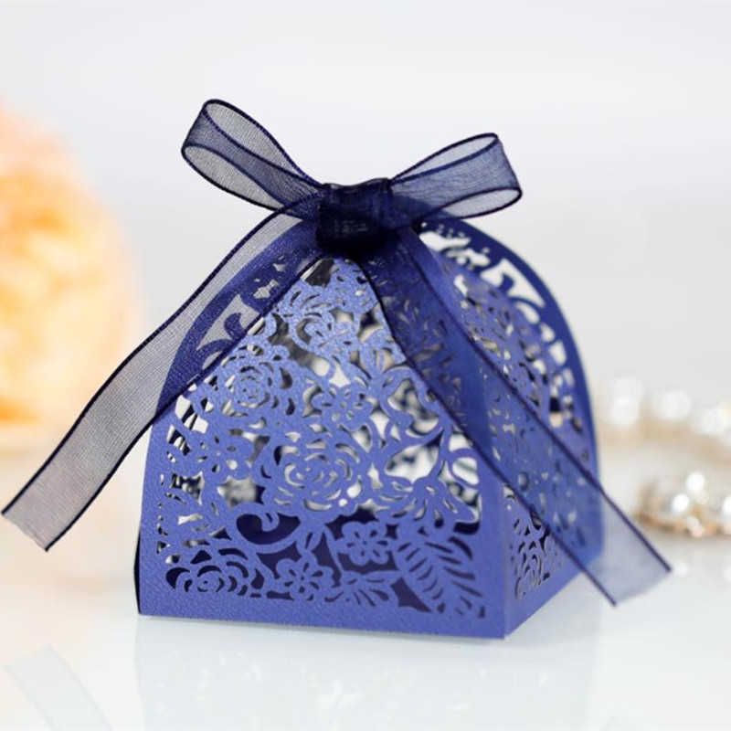 Flor de encaje azul-100pcs