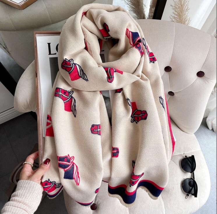 Fashion Long Shawl Letters Jacquard Imitation Pashmina Scarf Winter Warm  Tassel Large Scarves Soft Luxurious Cashmere Scarf - Buy Cashmere