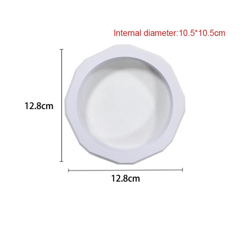 Blanco: Diámetro 12.8cm sin base.