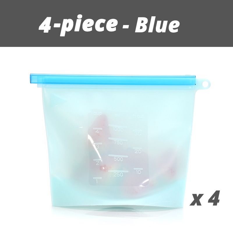 set of 4 blue