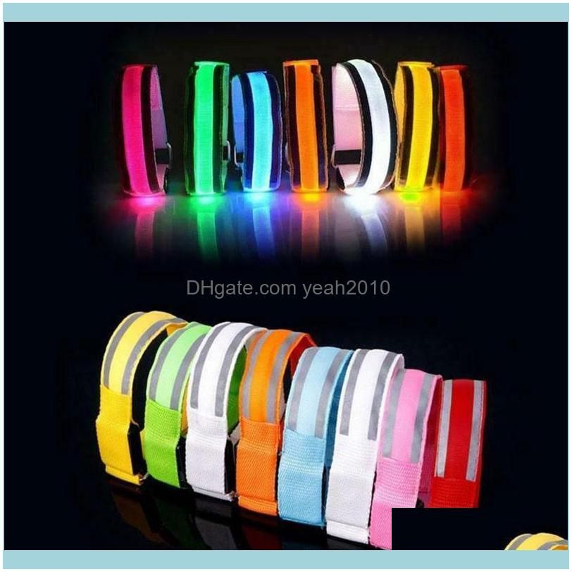 Support Athletic As & Outdoorsnight Running Armband Outdoor Sports Led Light Usb Rechargeable Safety Belt Arm Leg Warning Wristband Cycling