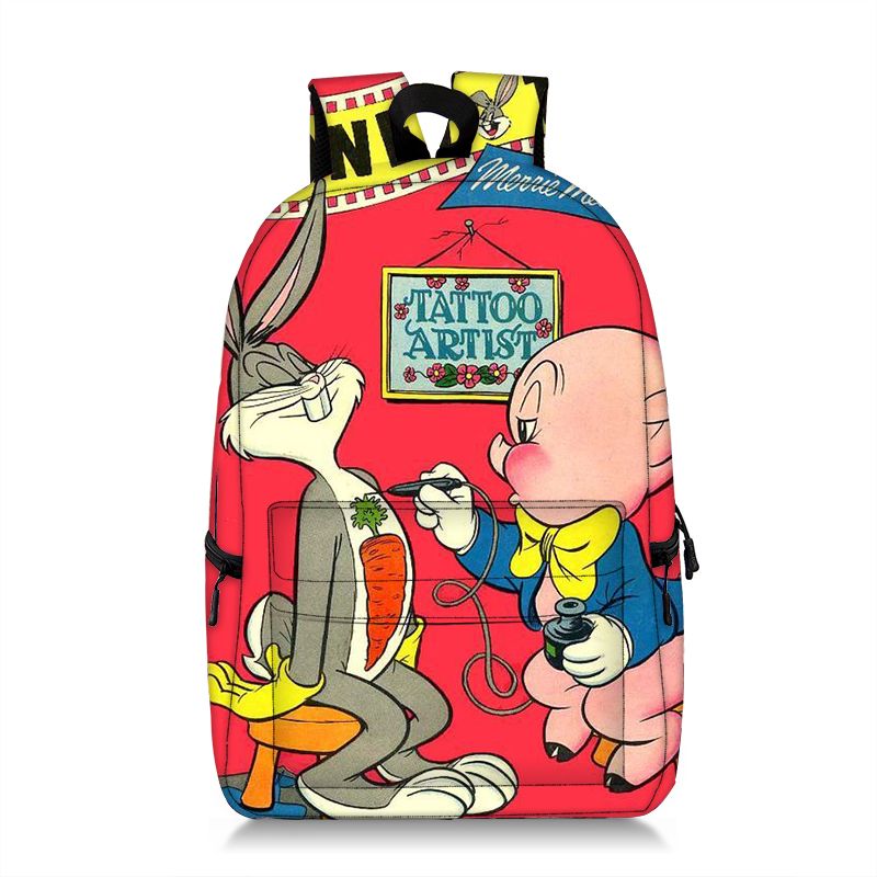 Bugs Bunny Pattern Bolsas de estudiantes Imprimir Mochila de alta calidad Cómoda Capacidad grande Capacidad Novela Bugs Bunny Pattern Bolsas de estudiantes Imprimir Mochila de alta calidad Cómoda Capacidad grande Capacidad Novela